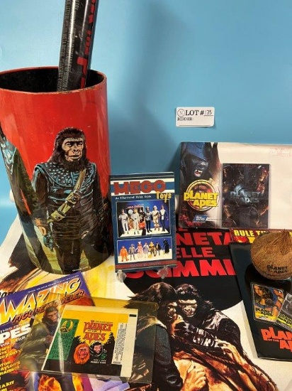 1967 J Chein Co Planet of Apes Metal Trash Can