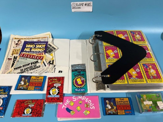 3 Ring Binder with Simpsons Collector Cards