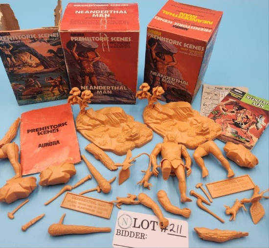 Trio Orig Box Aurora Prehistoric Scenes