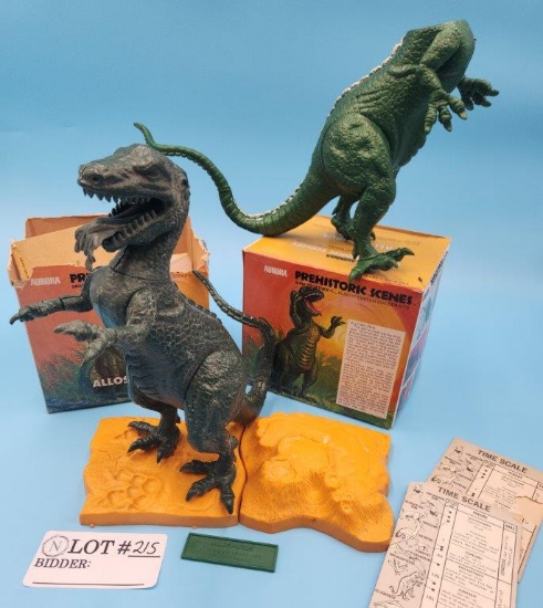 Pair Orig Box Aurora Prehistoric Scenes