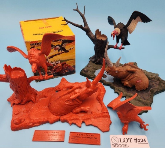 One Orig Box Pair Aurora Prehistoric Scenes