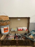 Vintage Trunk with Assorted Tools n Supplies