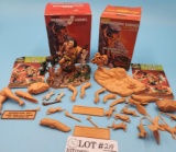 Pair Orig Box Aurora Prehistoric Scenes