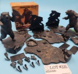 One Orig Box Pair Aurora Prehistoric Scenes
