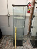 Tall Narrow Glass 3 Shelf Display Case