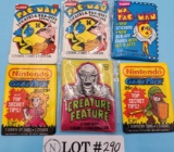 NIP Fleer Pac Man Stickers Cards n Gum Packs