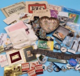 Vintage Monogrammed Hankies, Matchbooks
