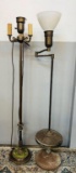 Two Vintage Lamps and Parts