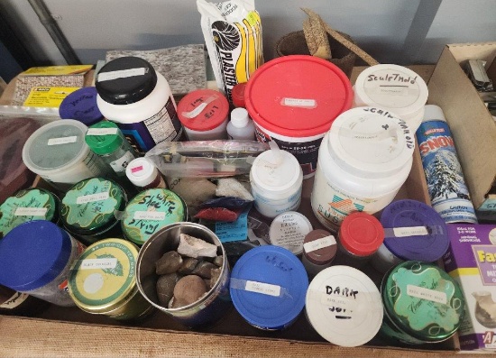 Assorted Supplies for Creating Train Scenery