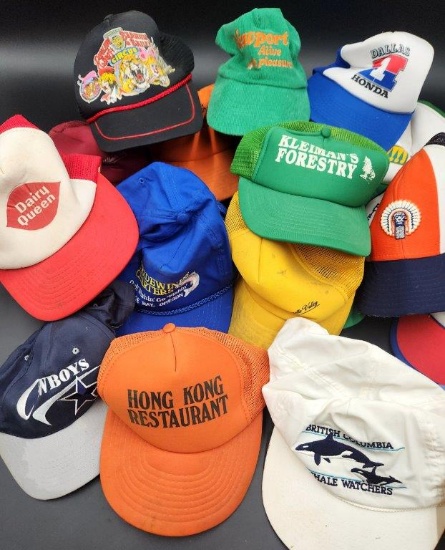 Collection of Vintage Trucker and Baseball Caps