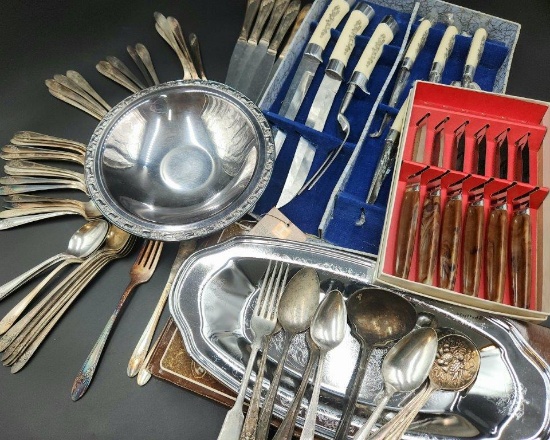 Large Assortment of Flatware various patterns