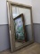 Over 7Ft Tall Beveled Edge Mirror in Pewter Tone Frame