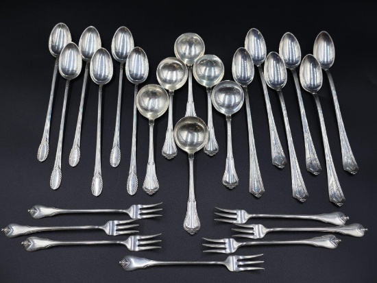 Various Patterns of Sterling Spoons and Forks