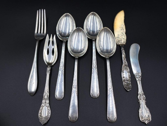 Sterling Silver Large Spoons, Forks, and Spreaders