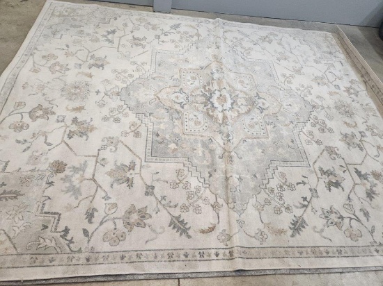 Soft Earth Tones "Floral" large Area Rug