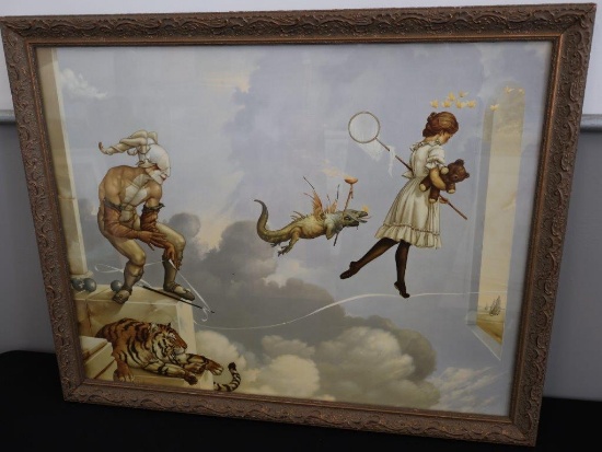 Framed "Desert Dream Swan Lake" Wall Art