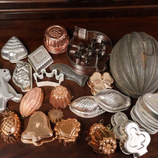 Assorted Shaped Cake Pans Molds and Cookie Cutters