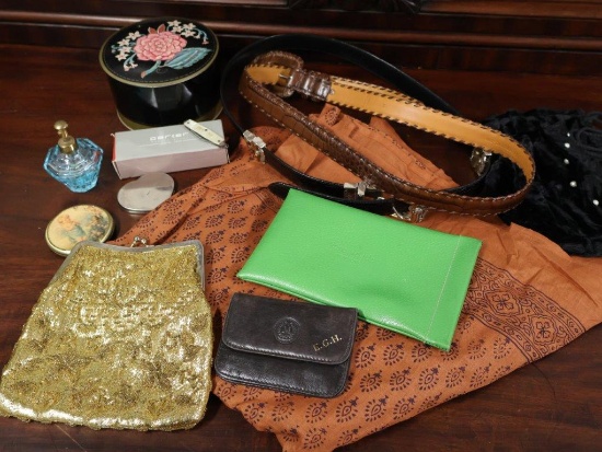 Vintage Vanity Finds, including Leather Coin Purse Italy