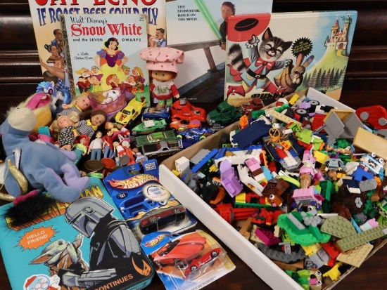 Large Lot of Kid Toys Including Legos and Cars