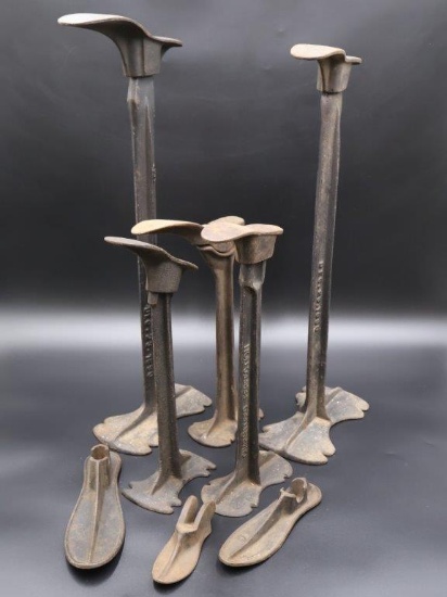 Antique Cast Iron Cobbler Anvils and Shoe Forms
