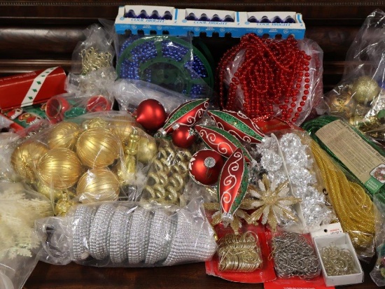 Vintage Teardrop shape Glitter Ornaments, plus