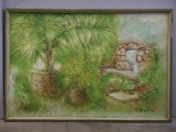 Over 5 Ft Long Signed Framed 