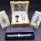 Pair Embassy Diamond Dial Watches in Cases and More