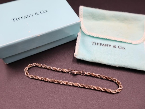 Silver Intertwined Rope Bracelet