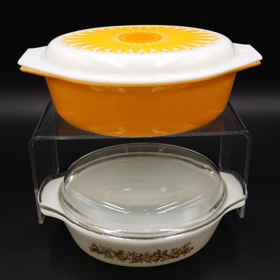 Pyrex Daisy Sunflower Oval Casserole & Lid