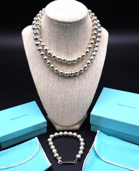 Tiffany and Co Sterling Silver 10mm Ball Bracelet