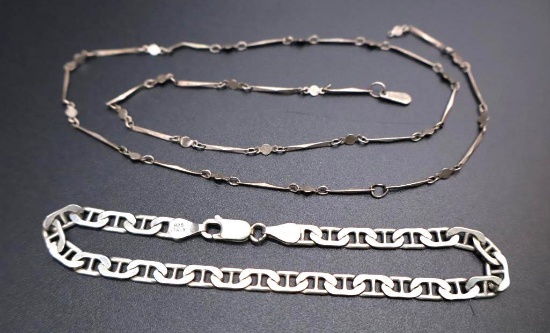 Vintage Italy 925 Silver "Mariners Link" Bracelet