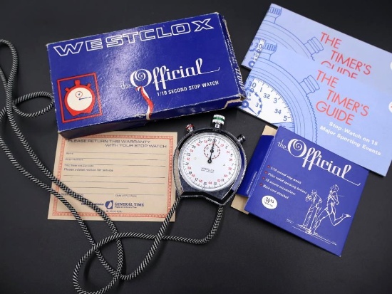 Vintage Westclox "The Official" Stopwatch orig box