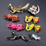 Vintage Mamselle Brooches and Vintage Napier 