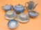 Hand Painted Nippon Antique Ceramic Tea Set Featuring White Cranes