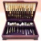 Vintage Gold-Tone Flatware Set with Original Box
