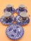 Japanese Tea Cups Set with Secret Portrait