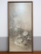 Vintage Large Floral Silk Painting
