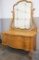 Antique Birdseye Maple Princess Dresser with Large Mirror