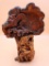 Vintage Burl Wood and Dried Mushroom Decor