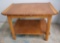 Vintage 60's MCM Sculpted Walnut Gondola Side Table by Lane