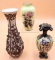 Bohemian Amphora RStK Vase, Villeroy and Boch Jasperware, & Japan Cloisonne Vase