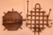 Bamboo Tortoise Shell Hat Rack and Wall Shelf, English, circa 1900