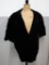 Vintage Black Fur Shawl