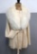 Vintage Fur Collar Knit Off White Sweater