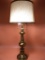 Vintage Brass Light with Fabric Shade
