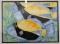 Framed Original Watercolor of Fish by Kristina L. Adams