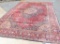 Large 17 ft x 12 ft Red Ornate Rug with Pet Stains