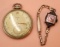 Antique Gold Filled Elgin Pocket Watch and Ladies Wrist Watch