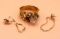 10k Yellow Gold Mounted Ring and Earrings