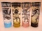 MCM Set of Four Vintage Aztec Design Water Glasses